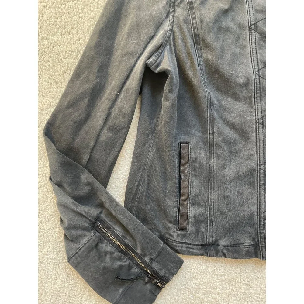 Anthropologie Marrakech Women's Small Harlow Asymmetrical Moto Jacket Leather - Picture 4 of 9